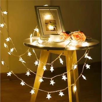 1/2M LED Star String Svetlá LED Rozprávkových Svetiel Svadobné, Vianočné dekorácie Svetlá AA Batérie Pracovať ligotať svetlá