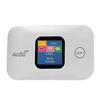 1 Kus Prenosné 4G Wifi Router Mifi 150Mbps Auto Mobile Wifi Bezdrôtový Hotspot Farebný Displej S Sim Karta, Slot Podpora 10 Užívateľov