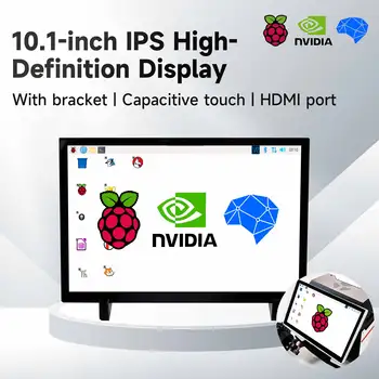 10.1-palcový Kapacitný Dotykový Displej LCD Displej S Držiakom Vysokým Rozlíšením Pre Raspberry Pi Jetson Nano/Orin Nano/Orin NX