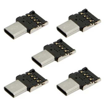 (10pcs/lot) Ultra Mini Type-C, USB typu c, USB-C, USB 2.0 A OTG Adaptér Konektor pre Tablet a USB Kábel & Flash U Diskov