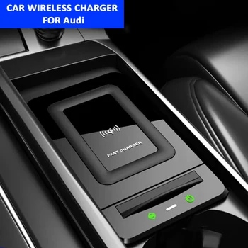 15W Qi auto bezdrôtová nabíjačka pre Audi A6 C8 A7 S6 2019-2021 nabíjanie mobilného telefónu držiteľa rýchle nabitie auto doplnky interiéru