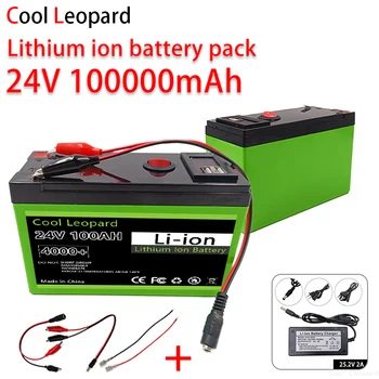 18650 24V 100Ah Nabíjateľná Li-ion Batéria,pre LED Lampy Elektrické Vozidlo Solárne Skladovanie Náhradná Batéria + Nabíjačka