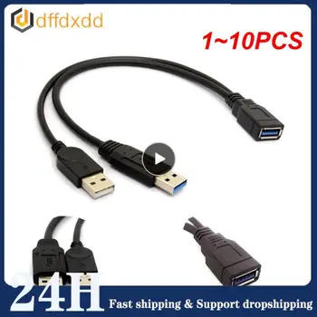 1~10PCS 10 cm 20 cm 40 cm 90 Stupňov Nahor a Nadol & Vľavo a Vpravo Tvarovaný USB 2.0 A Samec na USB Žena Rozšírenie Adaptér Čierny kábel