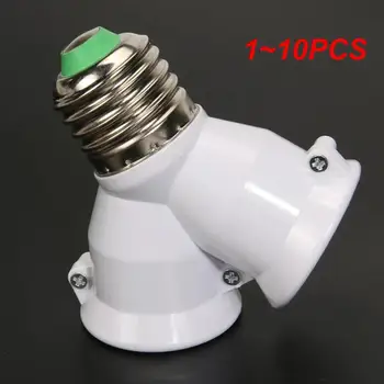1~10PCS CoRui Skrutku E27 LED základné Svetlo Žiarovka Pätica E27 na 2-E27 Splitter Adaptér objímky E27 pätica žiarovky držiteľ