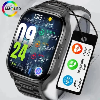 2024 Nové AMOLED Displeja Smartwatch Vždy Zobraziť Čas Bluetooth Hovor Série 8 NFC, GPS Športové Smartwatch Muži Ženy Pre IOS a Android