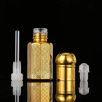 3/6/12ML Parfum Fľaše Crystal Fľaša Gold Luxusné Naplniteľné Éterické Oleje Fľaše Samoopaľovacie Tekuté Fľaša Kontajnerov