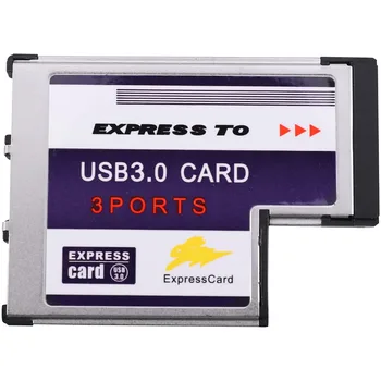 3 Port Skryté vo Vnútri USB 3.0 Pre Express Card 54 mm Adaptér Converter, Chipset FL1100