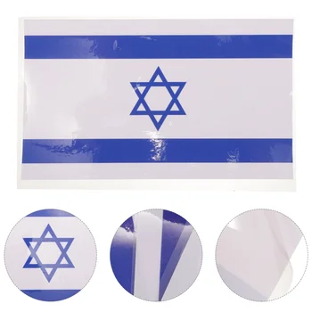 4 Ks Izrael Vlajka Nálepky Auto nárazníky Nášivka Vinyl pre Autá Odtlačkový Auto Pet