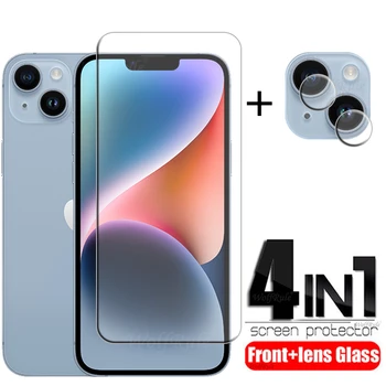 4in1 Pre iPhone 14 Plus Sklo Pre iPhone 14 Plus Tvrdeného Skla Screen Protector Pre iPhone 11 12 13 Pro Max 14 Plus Objektív Sklo