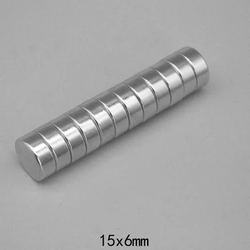 5/10/20/30/50PCS 15x6 mm Kolo Magnet 15 mm X 6 mm Disk Neodýmu magnetizing N35 Magnet 15x6mm silný Trvalý Magnet 15*6 mm