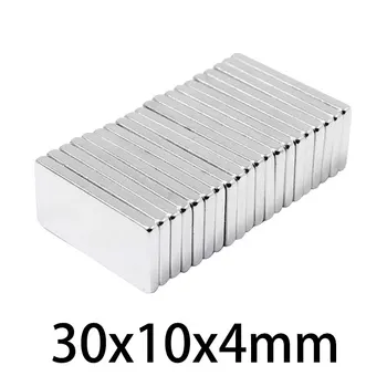 5/10/20/50PCS 30x10x4 blok Silný N35 Magnet Super List permanentnými 30x10x4 mm Silné Neodýmu Magnet 30*10*4 mm