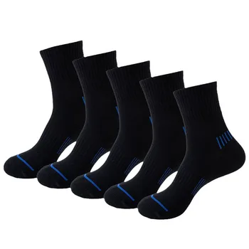 5 Párov Kvalitných pánske Ponožky Prekladané Pribrala Jeseň a v Zime Mid-trubice Ponožky Nové pánske Ponožky Športové Bavlnené Ponožky