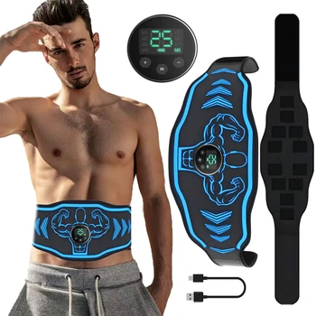 ABS Tónovanie Pás Brušný Sval Toner EMS Svalový Stimulátor Muži Ženy Fitness Body Shaping posilňovacia Cvičenie Cvičenie