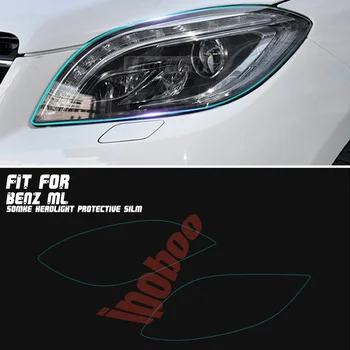 Auto LH+RH Dymu TPU Svetlomety Ochranné Precut Film Nálepku Krytu Výbava Pre Mercedes-Benz-ML-Class