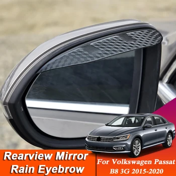 Auto-styling Pre Volkswagen Passat B8 3G 2015-2020 Uhlíkových Vlákien Spätné Zrkadlo Obočie Dážď Štít Proti dažďu Clony Príslušenstvo