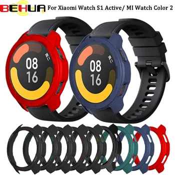 BEHUA Ochranné puzdro Pre Xiao Sledovať S1 Aktívne Smartwatch Pevného PC Shell Shockproof Chránič Rám Pre MI Watch Color 2