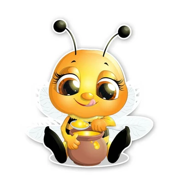Creative Auto Nálepky Včely, Že Jesť Med PVC Odtlačkový Vodotesný Kryt proti Poškriabaniu 14 CM*16 CM