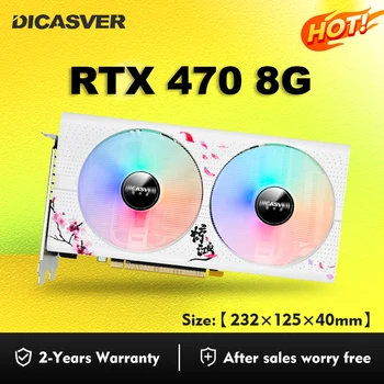 DICASVER AMD RX 470 8G Grafická Karta GDDR5 256Bit 2048SP PCI Express 3.0×16 Počítača 8Pin DP HDMI DVI rx580 Herné grafická Karta