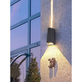 Exteriérový vodotesný LED nástenné svietidlo Vonkajšie minimalistický nádvorie balkón nástenné svietidlo Bi-directional svetelný záhrade vily nástenné svietidlo
