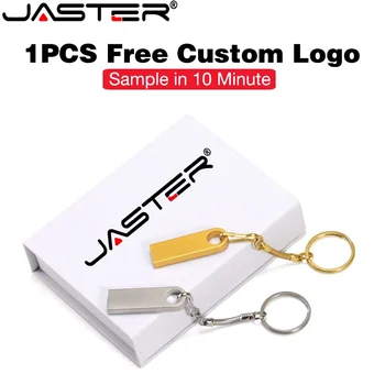 JASTER Business Darček USB Flash Disk 128GB Box Pen Drive 64 GB Voľného Vlastné Logo U Disk 32GB Kovový USB kľúč 16GB Vysokej Rýchlosti 8GB