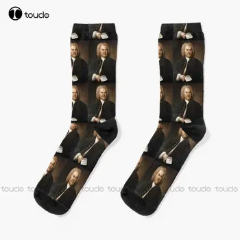 Johann Sebastian Bach, Nemecký Hudobný Skladateľ Ponožky Futbal Ponožky Ženy Osobné Vlastné Unisex Dospelých Dospievajúcu Mládež Ponožky Vlastný Darček