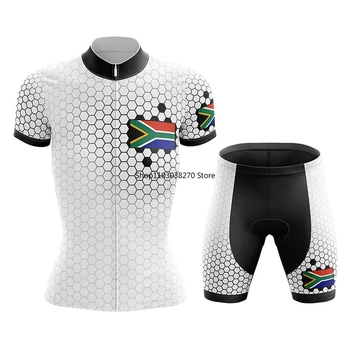 Južná Afrika Lete Cyklistika Dres Krátky Set Nosenie Gél Priedušné Podložky MTB Oblečenie Súpravy Cyklistické Oblečenie Cestnej Oblek