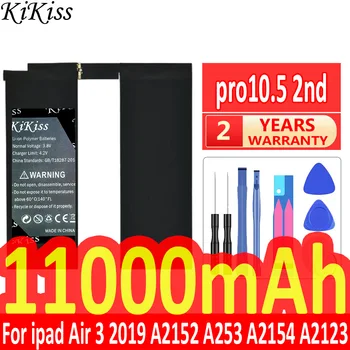KiKiss 11000mAh Batérie Pro10.5 2. Pre Ipad Vzduchu 3 Air3 (2019) A2152 A253 A2154 A2123 kontakty batérie + Bezplatné Nástroje
