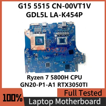 KN-00VT1V 00VT1V 0VT1V GDL5L LA-K454P Pre DELL G15 5515 Notebook Doske W/ Ryzen 7 5800H CPU GN20-P1-A1 RTX3050TI 100% Testované