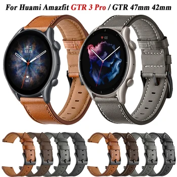 Kožený Náramok Pre Xiao Amazfit GTR 3/4 Pro GTS 2e/Mini 42 47mm Hodinky Remienok Náramok GTS3 GTR3 Smartwatch 20 22 mm Watchband