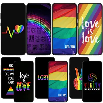 LGBTQ láska je láska Srdce LGBT Mäkký Kryt Telefónu Samsung Galaxy S21 S20 Fe S22 S23 Ultra S8 Plus A12 A13 A21S A71 M21 Prípade