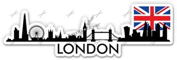 London UK Skyline Vinylové Nálepky London City Kotúča, pre Vozidla SUV Notebook Fľašu, Auto Nálepky, Camping Rv Auto Truck Nálepky