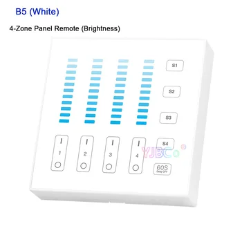 Miboxer B5 jednej farby 4-Zone Touch Panel Diaľkové stmievanie Jas 3V pre LED svetla/led Controller/Triac Stmievač/Smart switch