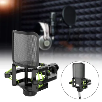 Mikrofón Shock Mount s Pop Filter - Univerzálny Shock Mount pre 21-Priemer 62mm | Mic Anti-Vibra