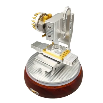 Mosadz Mini Milling Machine Model Auta Simulácia Strojov DIY Frézovanie Obrábacie Experimentálne Hračky pre Dospelých