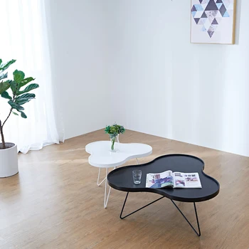 Nordic Kávy Skrinková Obývacia Izba Nepravidelný Dreva Dizajn Minimilist Kovový Rám, Nohy Stolíka Moderné Spálne Mobili Nábytok