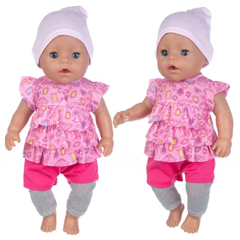Nové 3ks/Vyhovovali Doll Oblečenie vhodné 17 palcové 43 cm Bábiky Oblečenie Narodené Dieťa Oblek Pre Dieťa Narodeniny Fistival Darček