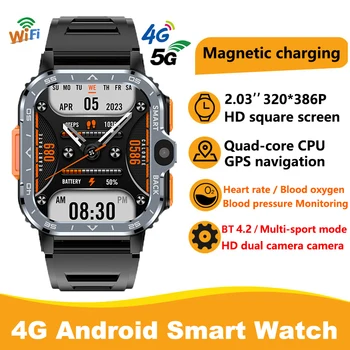 Nové 4G GPS PGD SLEDOVAŤ Android Smart Hodinky Mužov HD Dual Camera 128G Pamäť SOS Tiesňové Rýchlej WIFI Bezdrôtové Rýchly Prístup na Internet