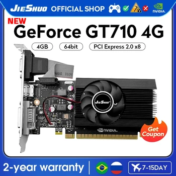 NOVÉ JIESHUO GT 710 4G Grafickej Karty PCI EXPRES 2.0X8 GPU DDR3 64 Bitová NVIDIA gt710 4gb Displej GT710 Office Bestseller Atď.