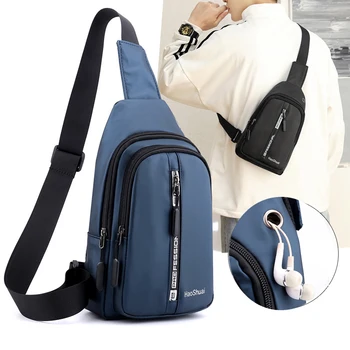 Nové Nylon Backpack Batoh Batohu Hrudníka Pack Tašky pre Mužov Nepremokavé Cestovné Vojenské Muž Kabelka Kožená Messenger Taška Daypack