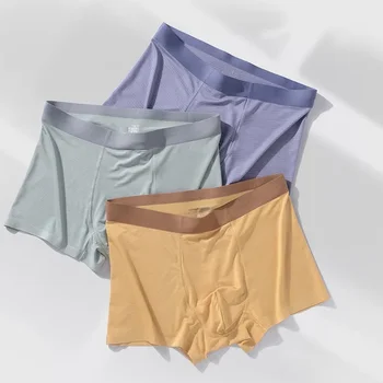 Nový Japonský štýl farbou modálne boxerky pánske farba gázy pruhy kontrastné farby bezšvové pánske spodné prádlo