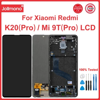 Obrazovka pre Redmi K20 / K20 Pro Displej Lcd Digitálny Dotykový Displej s Rámom pre Xiao Mi 9T/ 9T Pro Nahradenie Odtlačkov prstov