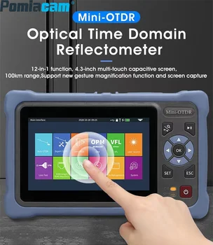 Optického Reflektometra Dotykový Displej EXFO VFL OLS OPM Prípade Mapu Ethernetový Kábel Tester 12 v 1 DE1201 Mini OTDR