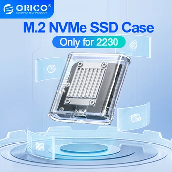 ORICO M. 2 SSD Prípade NVME SSD Krytu Nástroj Zadarmo 10Gbps M. 2 na USB Typu C Transparentné Externý Adaptér Podporu 2230 PCIe SSD