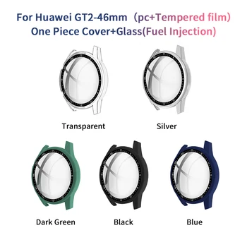 PC Prípade+Tvrdené Sklo Pre Huawei Sledovať GT 2 46 mm Príslušenstvo Plný Kryt Nárazníka Hauwei Huawey WatchGT2 GT2 46 mm Ochranné Capa