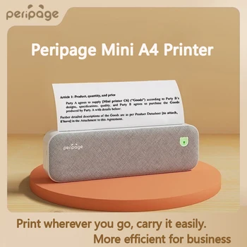 Peripage A40 Mini Prenosné Tepelné Bezdrôtová Tlačiareň A4 Tepelnej Tlačiarne Papier Photo Printer Z Mobilného Telefónu Office