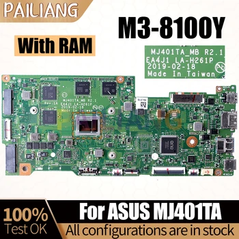 Pre ASUS MJ401TA Notebook Doske Notebook LA-H261P SRD23 M3-8100Y S RAM Doske Plný Testované