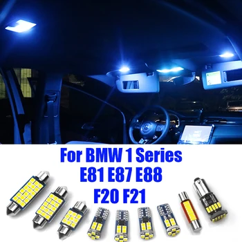Pre BMW 1 Series F20 F21 E81 E87 E88 Auto Interiérové LED Dome Čítanie Žiarovky Zrkadlo na líčenie Rukavice Box Osvetlenie batožinového priestoru Súprava Príslušenstva