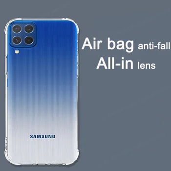 Pribrala Airbag Shockproof Jasné, Mäkké Tpu Telefón puzdro Pre Samsung Galaxy M62 prípade Priehľadný Zadný Kryt pre M 62 prípade
