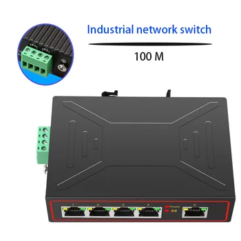 Priemyselné siete prepínač Internet Splitter Plug and Play, 10/100Mbps RJ-45 Hub železničnej typu RJ-45 prepínač hra Splitter box 5-Porty