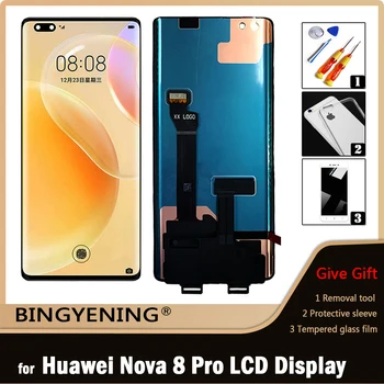 Pôvodný Pre Huawei Nova 8 Pro 5G LCD Displej Screen Dotknite sa položky Digitalizátorom. Montáž 6.72